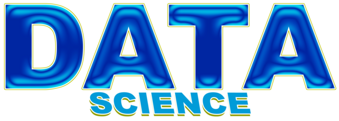 Data Science concept, text, creative, design word, Illustration