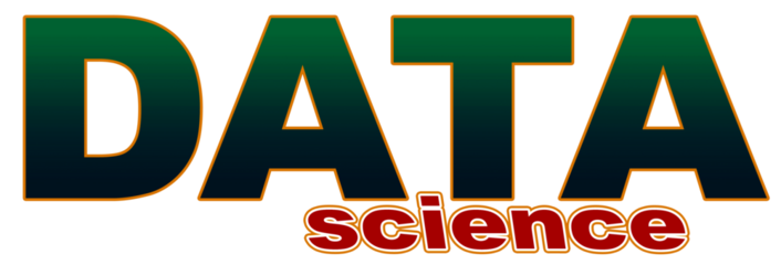 Data Science concept, text, creative, design word, Illustration