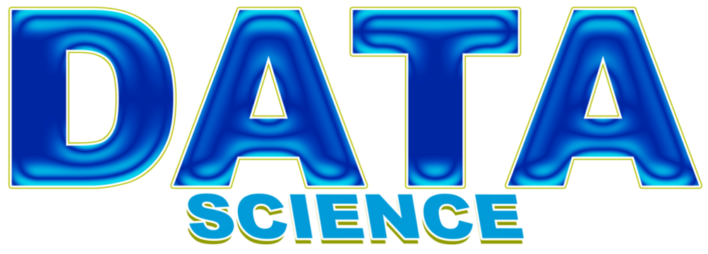 Data Science concept, text, creative, design word, Illustration