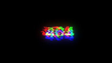 3D rendering error 404 text with screen effects of technological glitches