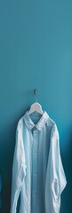Blue Paper Shirts for Copy Space Generative AI