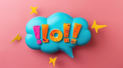 speech bubble with "lol!" text on it with solid colored background