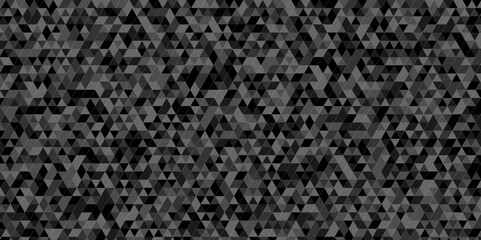 Vector geometric seamless technology gray and black transparent triangle background. Abstract digital grid light pattern gray Polygon Mosaic triangle Background, business and corporate background.