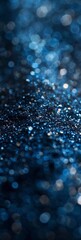 Vibrant Dust Particles on Dark Blue Background Generative AI