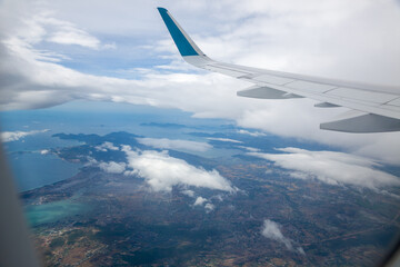 Obraz premium view from airplane window