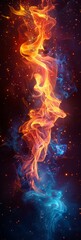 Glowing Fire Particles Illustration Generative AI
