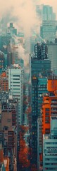 Retro-colored Symbiosis: Old and Modern Japan City Landscape Generative AI
