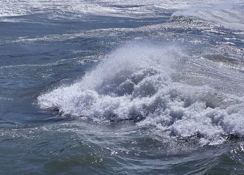 Stormy sea waves.
