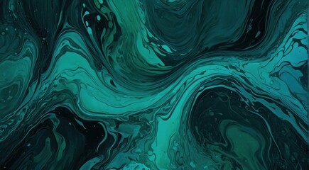 Abstract art teal blue green gradient paint background with liquid fluid grunge texture.