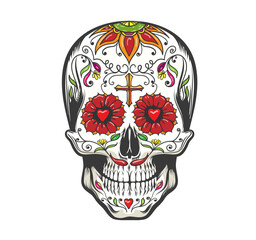 Sugar Skull Colored llustration