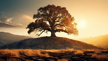 Obraz premium tree in the sunset