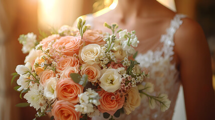 wedding bouquet of roses