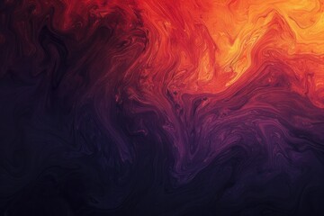 Dark vibrant color gradient poster background, red orange purple blurred swirl on dark, grain texture effect - obrazy, fototapety, plakaty
