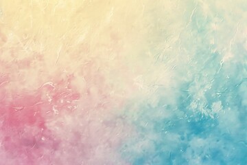 Fototapeta premium Pastel color gradient background grainy pink blue yellow retro summer noise texture effect