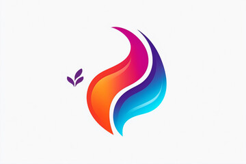 Vibrant logo concept featuring dynamic shapes and lively colors, symbolizing the energy and vitality of creative inspiration.