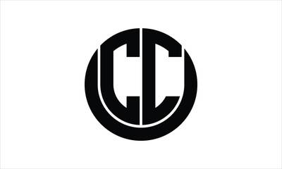 CC initial letter circle icon gaming logo design vector template. batman logo, sports logo, monogram, polygon, war game, symbol, playing logo, abstract, fighting, typography, icon, minimal, wings logo