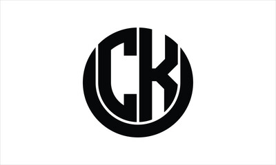 CK initial letter circle icon gaming logo design vector template. batman logo, sports logo, monogram, polygon, war game, symbol, playing logo, abstract, fighting, typography, icon, minimal, wings logo