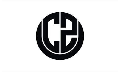 CZ initial letter circle icon gaming logo design vector template. batman logo, sports logo, monogram, polygon, war game, symbol, playing logo, abstract, fighting, typography, icon, minimal, wings logo - obrazy, fototapety, plakaty