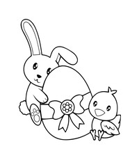 Easter coloring page for kids and adults 