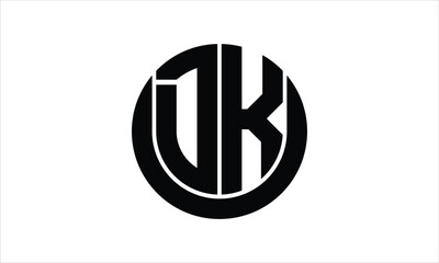 DK initial letter circle icon gaming logo design vector template. batman logo, sports logo, monogram, polygon, war game, symbol, playing logo, abstract, fighting, typography, icon, minimal, wings logo - obrazy, fototapety, plakaty