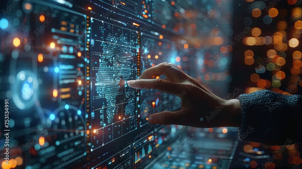 Poster An application of data science for business analysis and strategy, using a virtual touch screen to analyze financial graphs, a solution for business development based on futuristic technology.