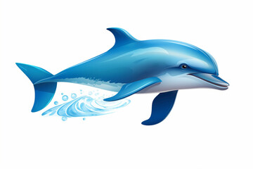 Playful dolphin icon, with its dynamic form and joyful spirit, evoking a sense of freedom and harmony.