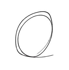 Black circle line hand drawn. Highlight hand drawing circle isolated on white background. Round handwritten circle. For marking text, note, mark icon, number, marker pen, pencil and text check, EPS 10