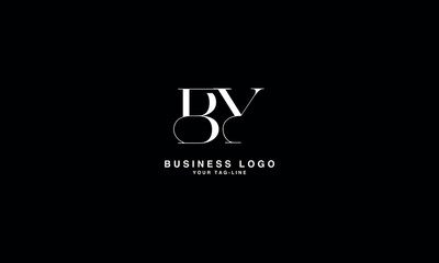 BY, YB, B,Y , Abstract Letters Logo Monogram