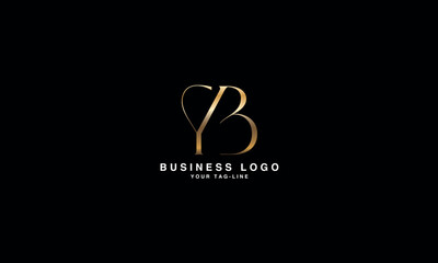 BY, YB, B,Y , Abstract Letters Logo Monogram