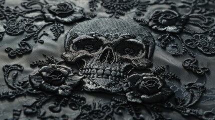 Classic embroidery in shadow vintage designs with a somber twist