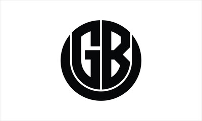 GB initial letter circle icon gaming logo design vector template. batman logo, sports logo, monogram, polygon, war game, symbol, playing logo, abstract, fighting, typography, icon, minimal, wings logo