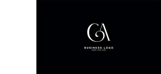CA, AC, C, A, Abstract Letters Logo Monogram