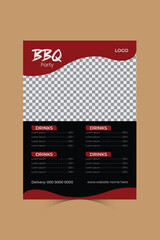 Restaurant food menu design template