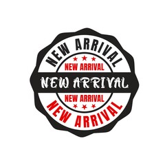 New arrival badge on white background