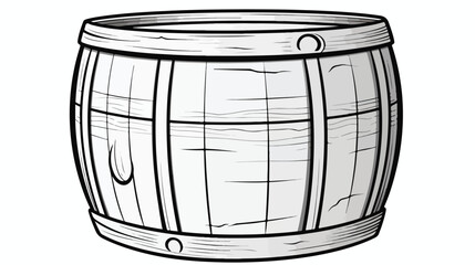 Art illustration of a barrel in black and white free