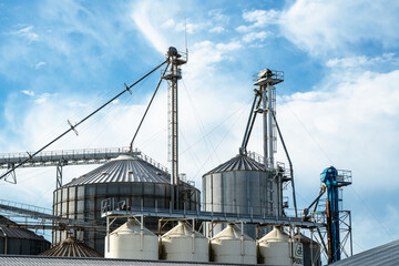 Grain Bin Storage For Large Scale Farm © Nick