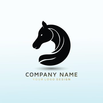 Horse animal Farm for high end show horses ride logo design