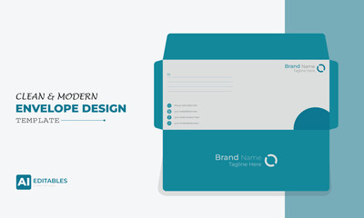 Clean and Modern Easy Editable Envelope Design