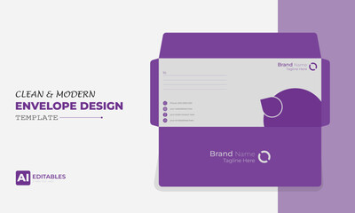 Clean and Modern Easy Editable Envelope Design