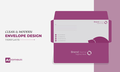 Clean and Modern Easy Editable Envelope Design