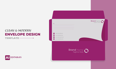 Clean and Modern Easy Editable Envelope Design