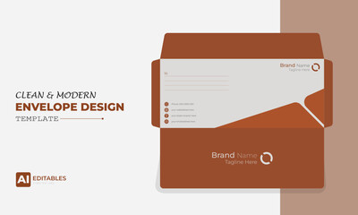 Clean and Modern Easy Editable Envelope Design