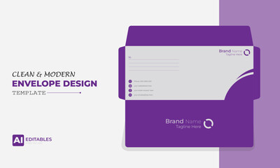 Clean and Modern Easy Editable Envelope Design