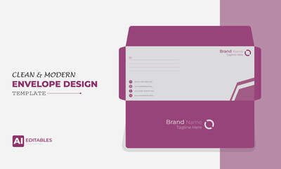 Clean and Modern Easy Editable Envelope Design