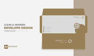 Clean and Modern Easy Editable Envelope Design