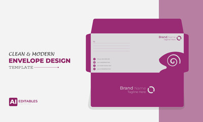 Clean and Modern Easy Editable Envelope Design