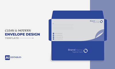 Clean and Modern Easy Editable Envelope Design