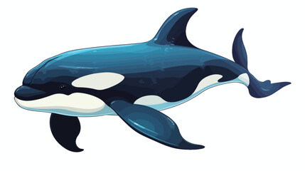Obraz na płótnie Canvas Art illustration of a killer whale freehand draw car