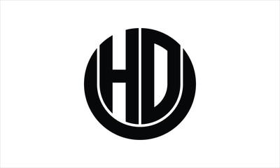HO initial letter circle icon gaming logo design vector template. batman logo, sports logo, monogram, polygon, war game, symbol, playing logo, abstract, fighting, typography, icon, minimal, wings logo