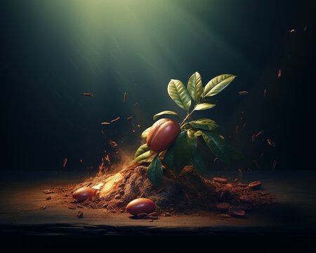 A living coffee bean sprouting limbs